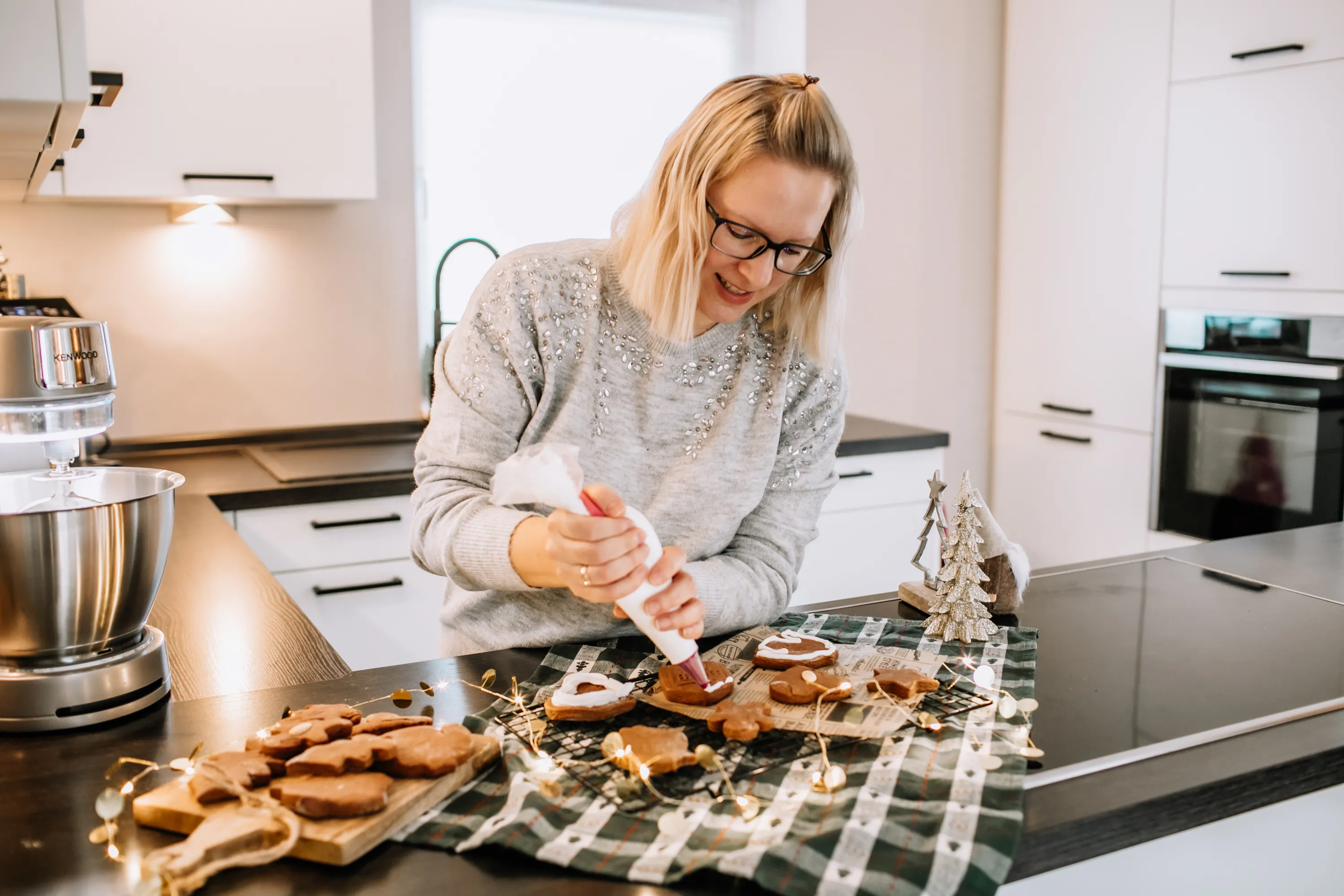 Malene in the kitchen.